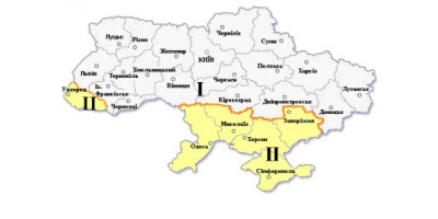 Климатические зоны в Украине